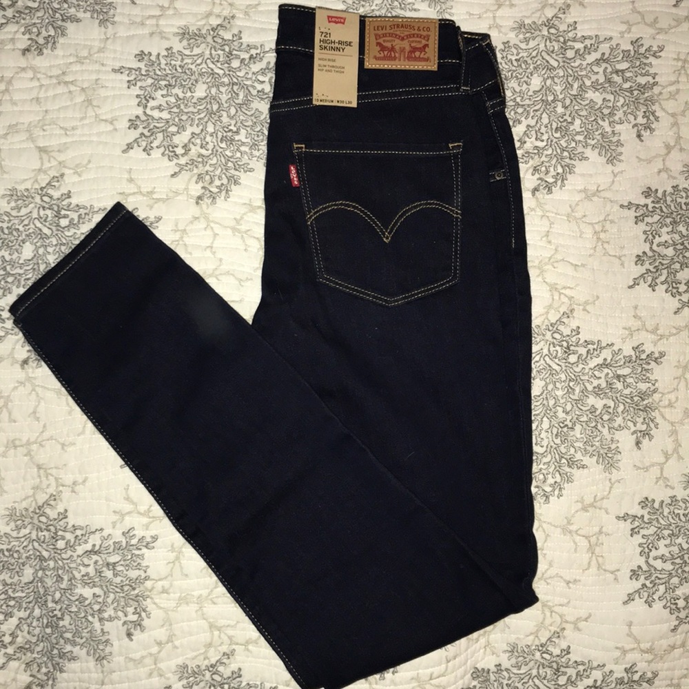 High rise skinny jeans